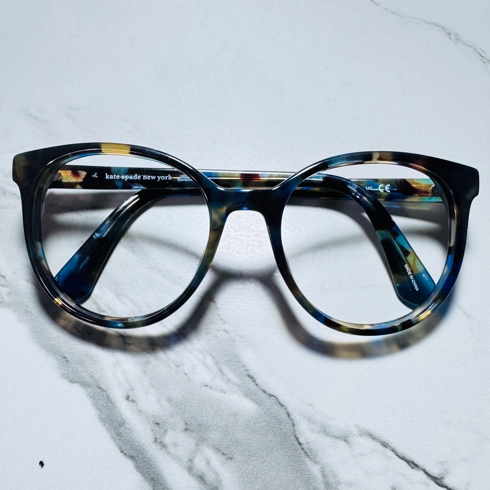 Kate Spade Melanie/S Blue Tortoise Round Eyeglass Frames PJP08 52 19 140